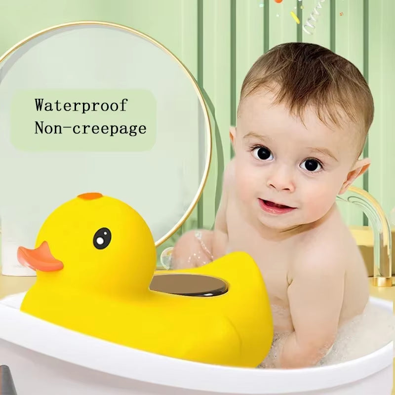 HOMEFISH Little Yellow Duck Baby Bath Thermometer Waterproof Floating Temperature Sensor Safe Shower Water Indicator for Babies