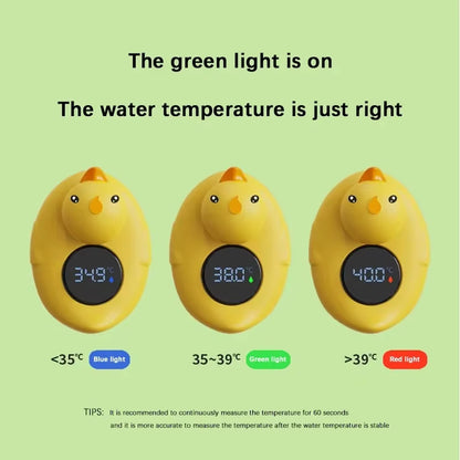 HOMEFISH Little Yellow Duck Baby Bath Thermometer Waterproof Floating Temperature Sensor Safe Shower Water Indicator for Babies